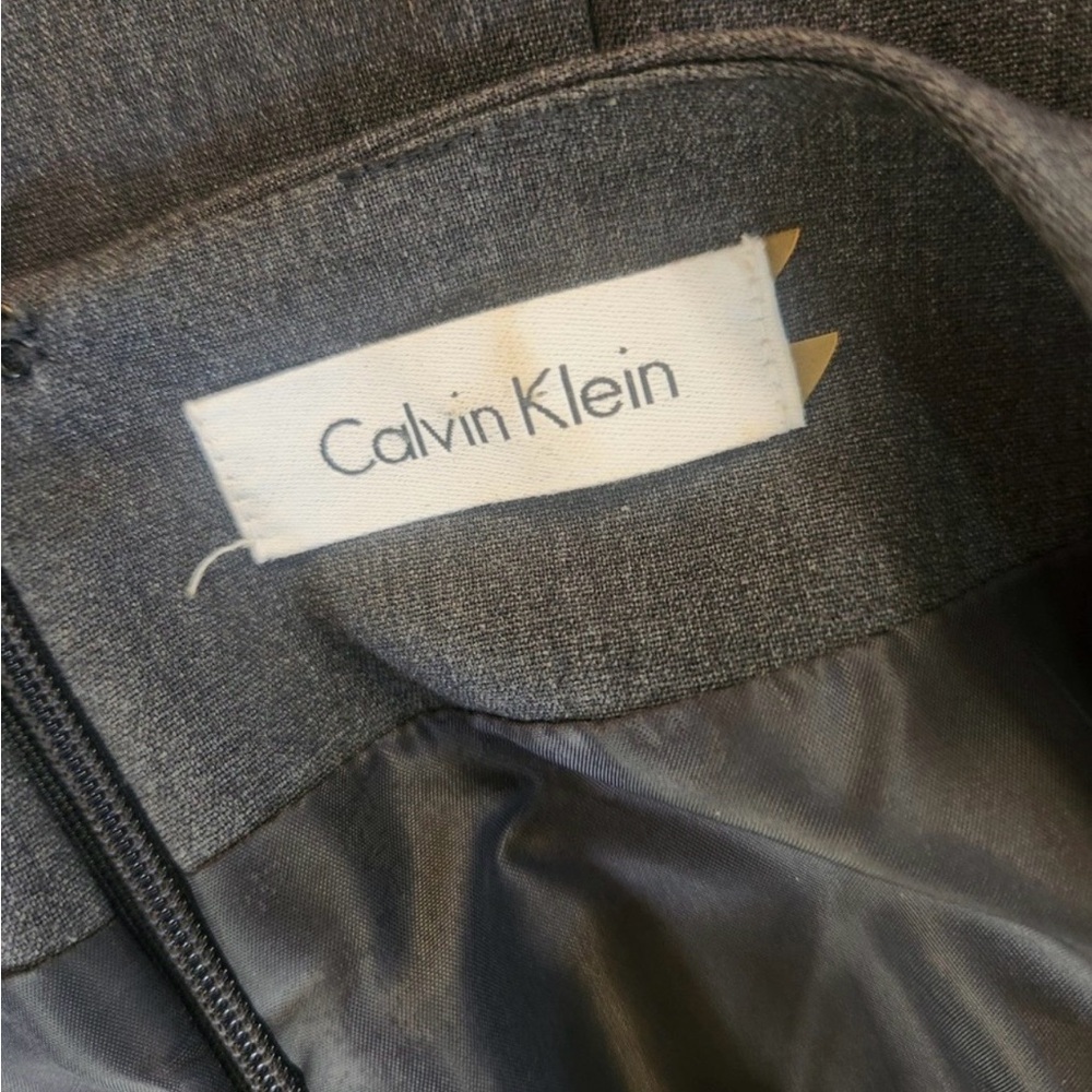 Calvin Klein Charcoal Cap Sleeve Midi Dress - Picture 9 of 9